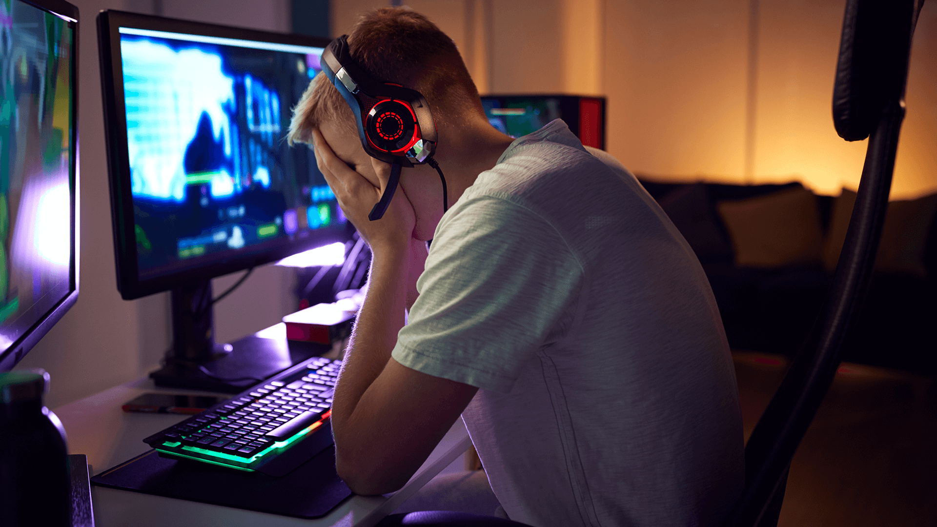 Gamer after making a huge mistake